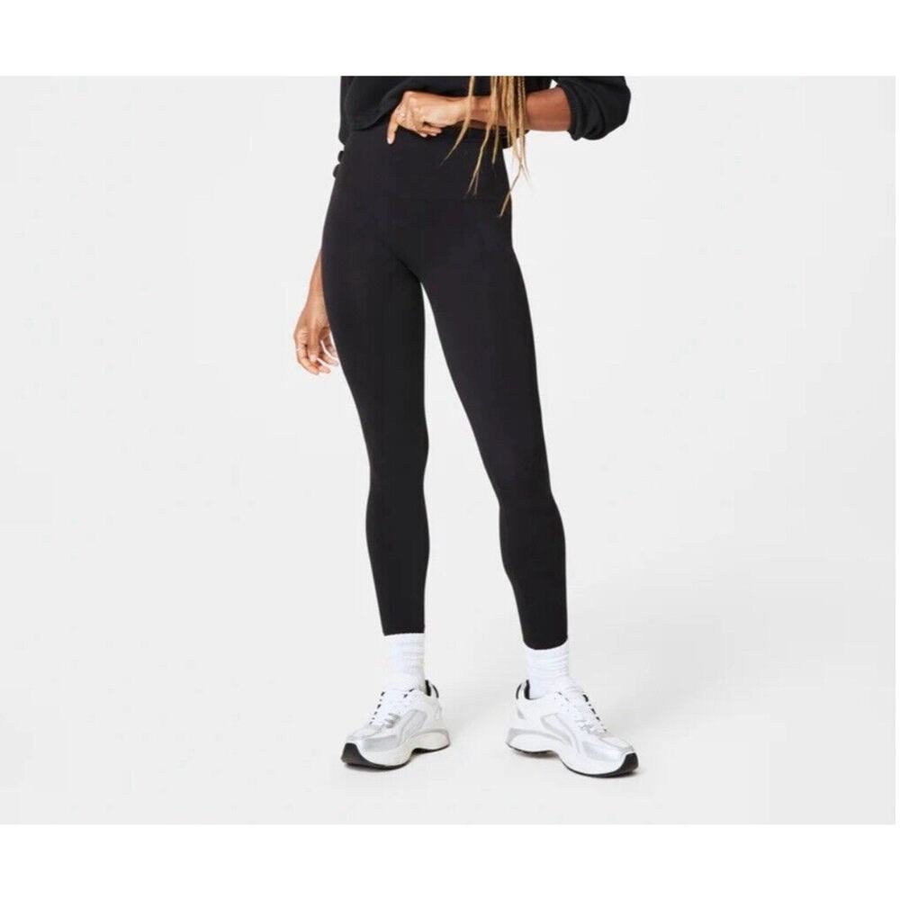 Spanx Women Seamless Leggings Look At Me Now High Waisted Black EcoCare Size NWT